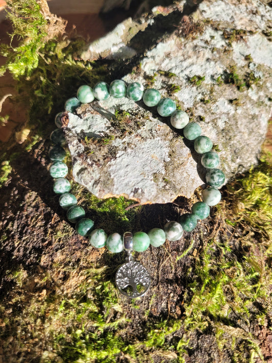 Bracelet et Agate Arbre et pendentif Arbre de vie