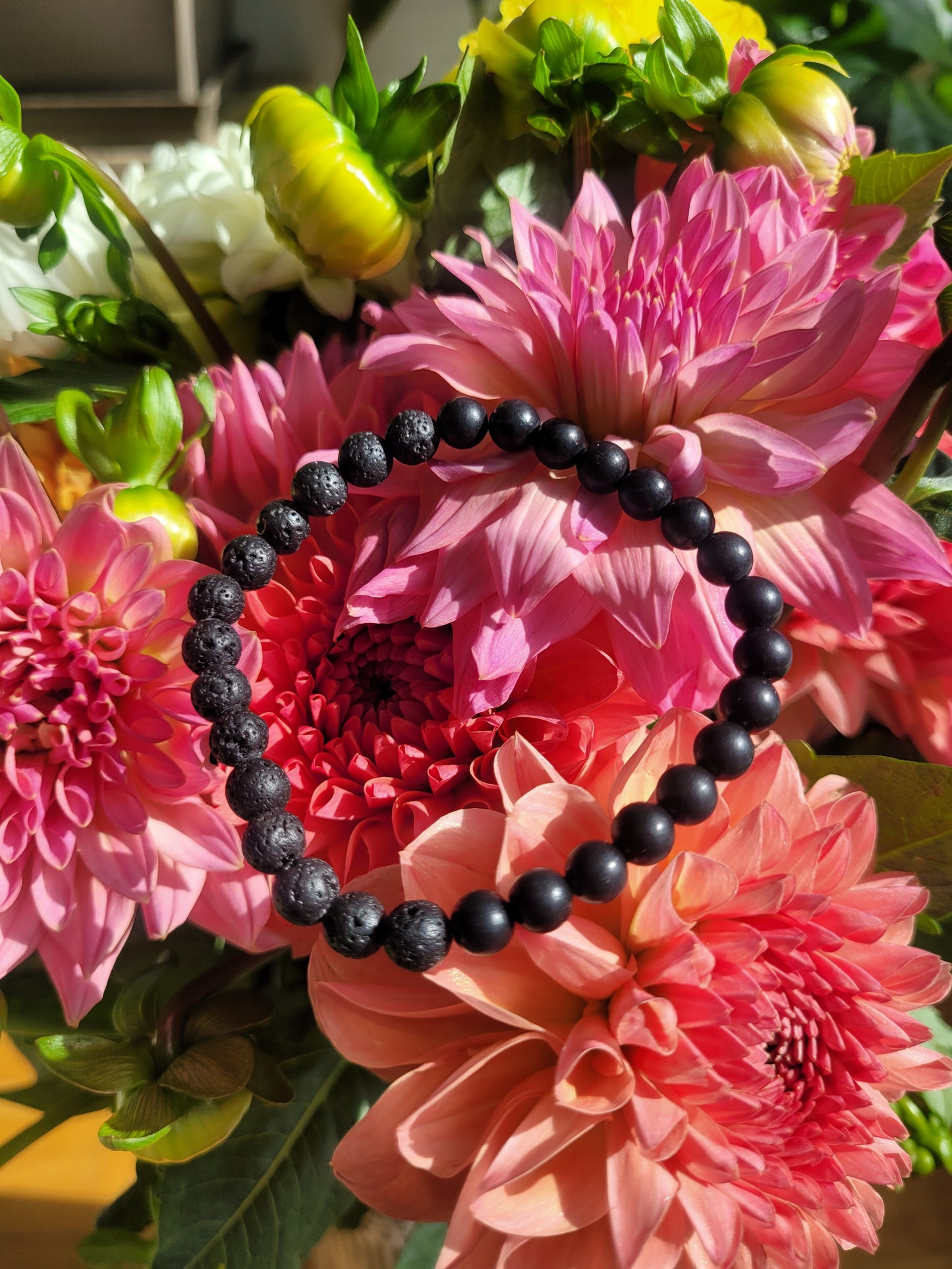 Bracelet en Shungite et Pierres de Lave