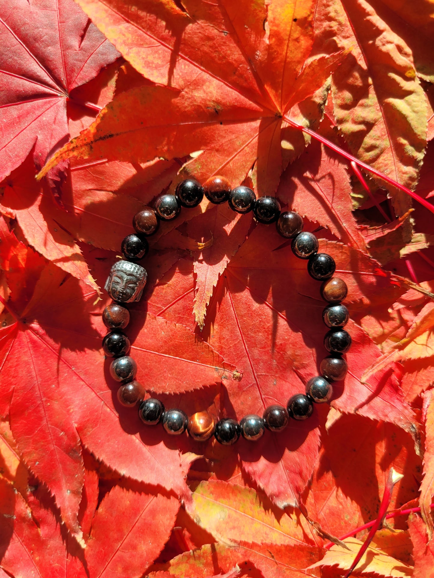 Bracelet de Protection en Œil de Taureau, Tourmaline et Hématite