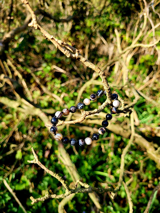 Bracelet en Agate noire